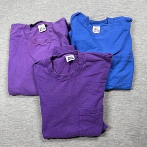 BVD T-Shirt Men L 90s Blank Premium Series Pocket Made in USA Lot 3 VTG